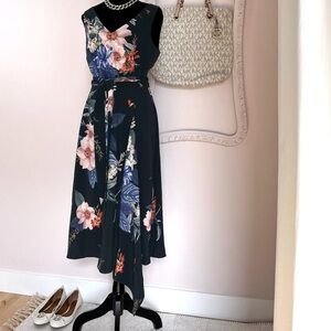 Floral Fit & Flare Midi Dress
